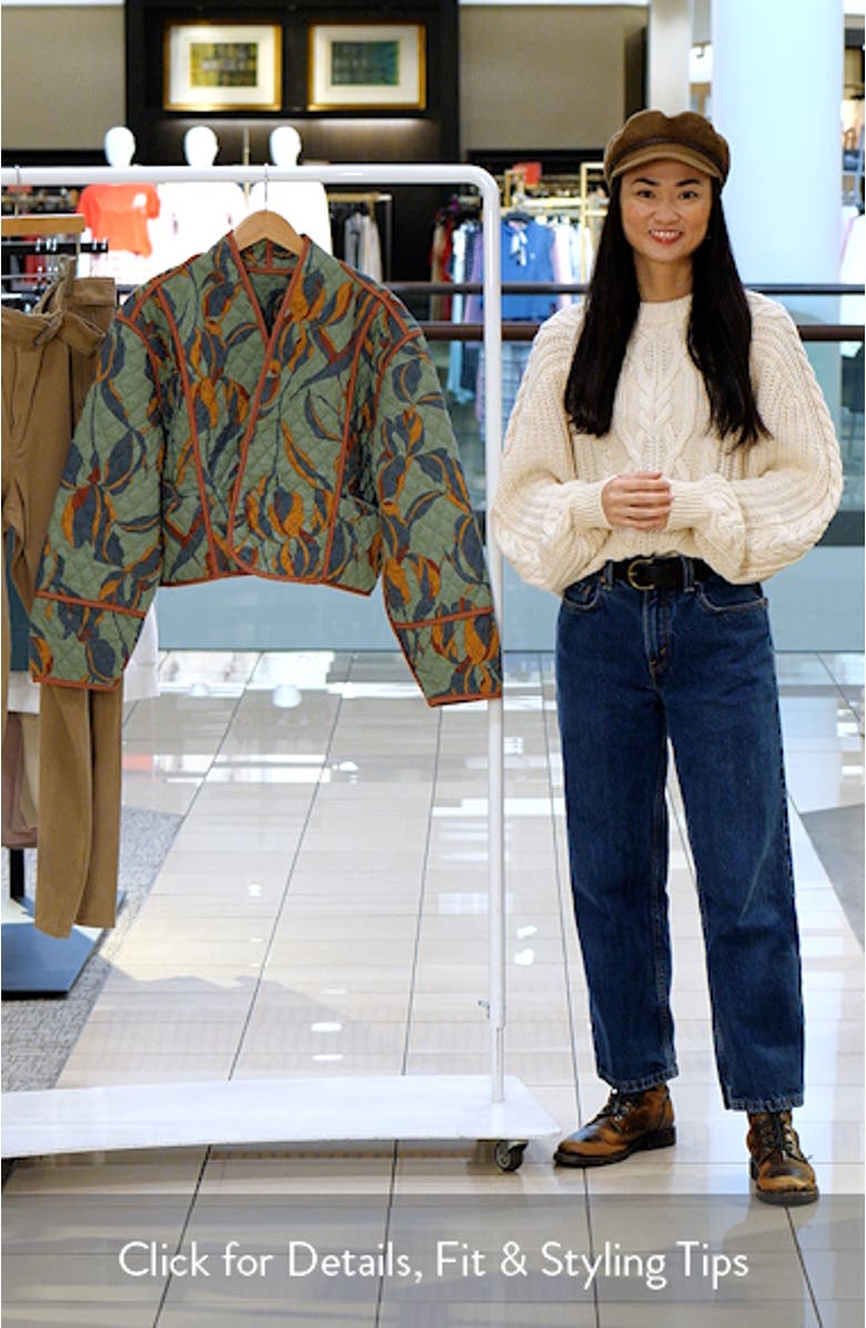 Adalynn Quilted Open Front Cotton Jacket, sales video thumbnail