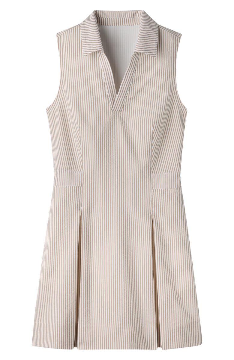 Rhone Saltair Stripe Seersucker Minidress, Alternate, color, Beige/Snow White