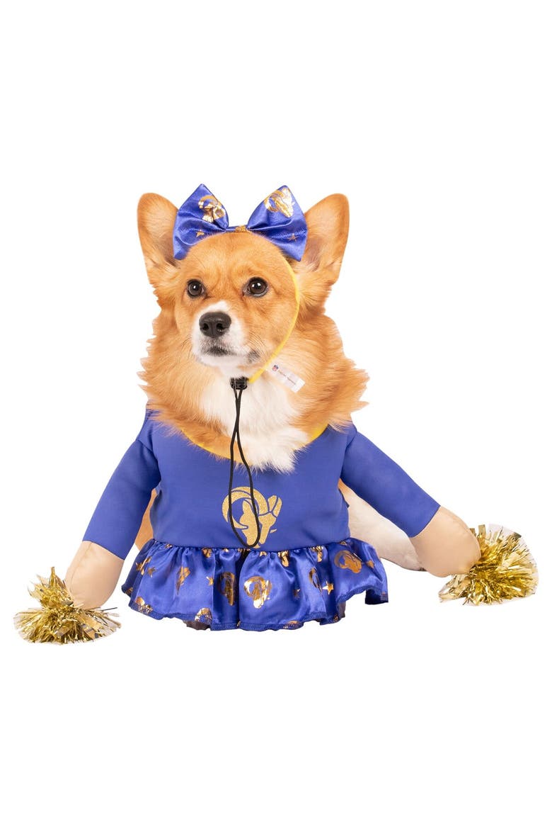Los Angeles Rams Cheer Dog Costume, Alternate, color, Blue