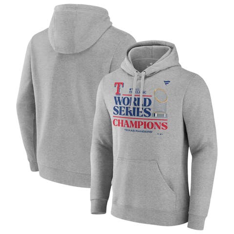 Men's Fanatics Branded  Heather Gray Texas Rangers 2023 World Series Champions Locker Room Big & Tall Pullover Hoodie