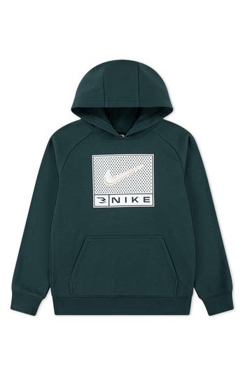 3 Brand Kids' Logo Hoodie In Green