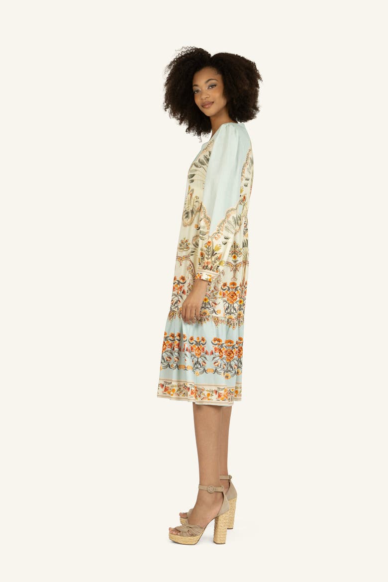 Sia Dress, Alternate, color, Light Blue Tropical Print
