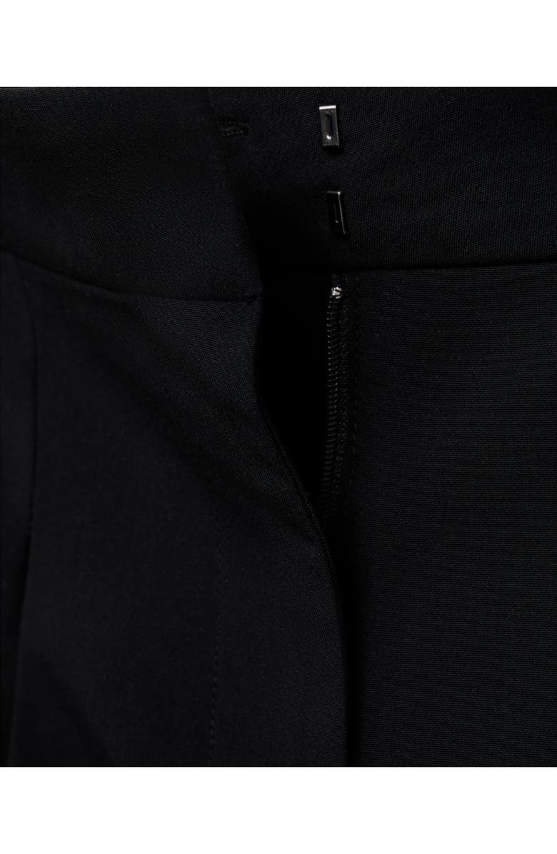 MANGO Pleated Wide Leg Pants, Alternate, color, Black