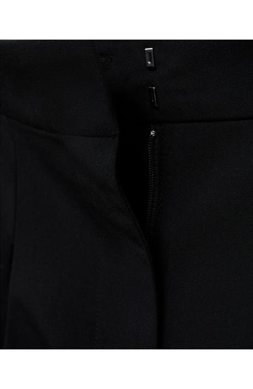 Mango Pleated Wide Leg Pants In Black