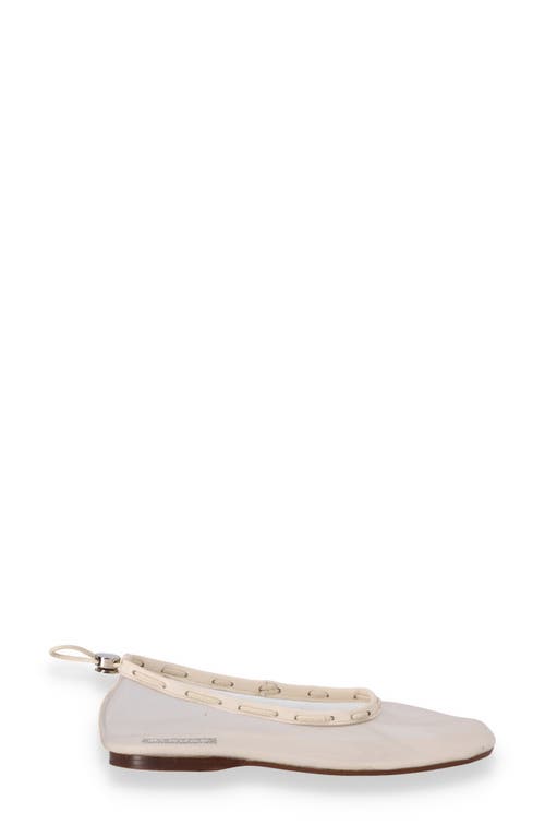 Alohas Gill Mesh Ballet Flat In White