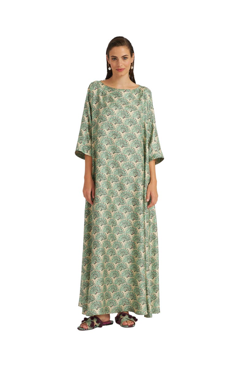 La DoubleJ Muumuu Dress Round Neck Fans Menta, Main, color, Fans Menta
