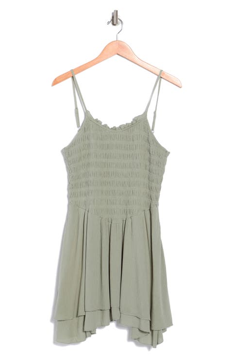 Smocked Fit & Flare Minidress