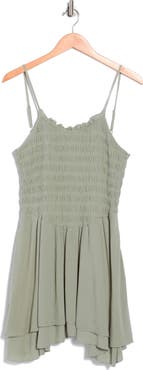 Madden Girl Smocked Fit & Flare Minidress