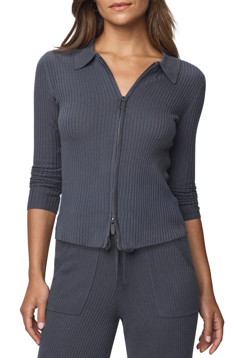 Georgie Two-Way Zip Sweater, Main, color, ICE NAVY