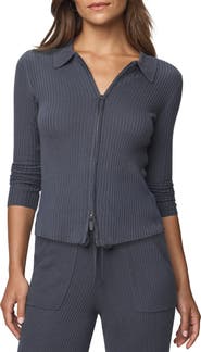 Splendid Georgie Two-Way Zip Sweater