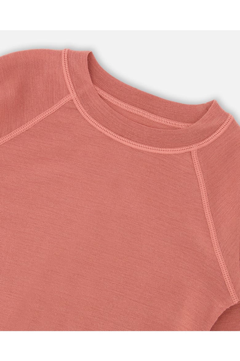 Merino Wool Base Layer Set, Alternate, color, Dusty Pink