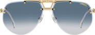 Carrera Eyewear 63mm Gradient Oversize Rectangular Sunglasses