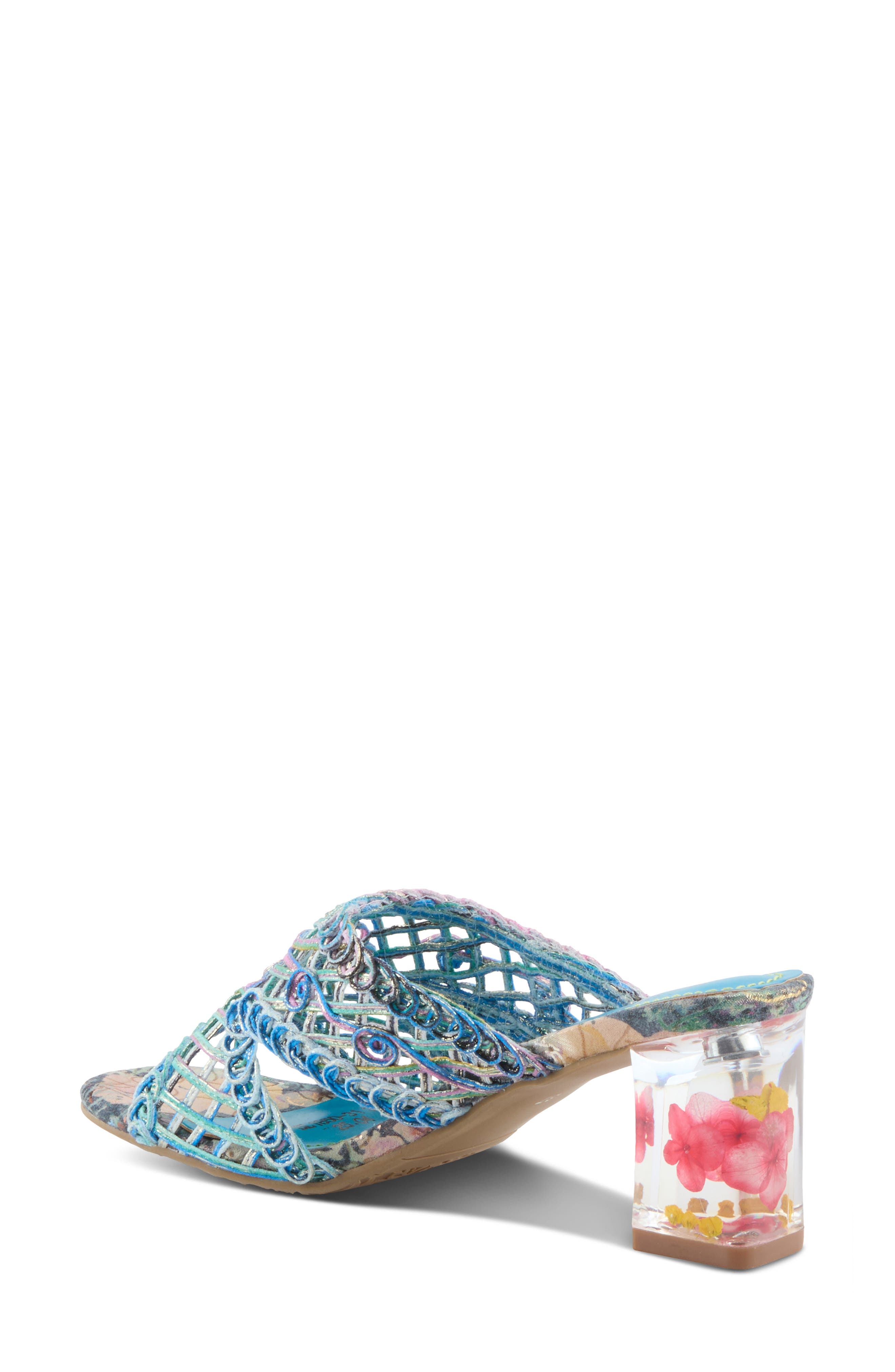 Lacyloops Sandal, Alternate, color, BLUE MULTI