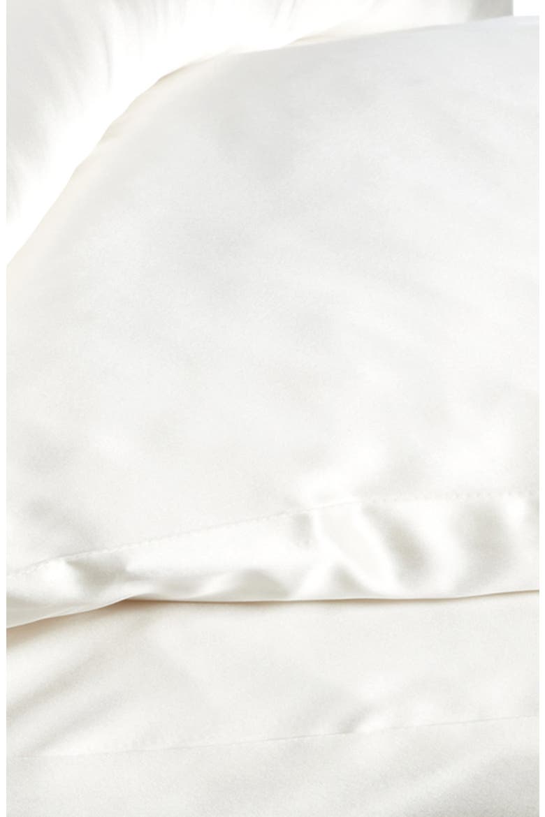 Washable Silk Duvet Cover, Alternate, color, TRANQUIL WHITE