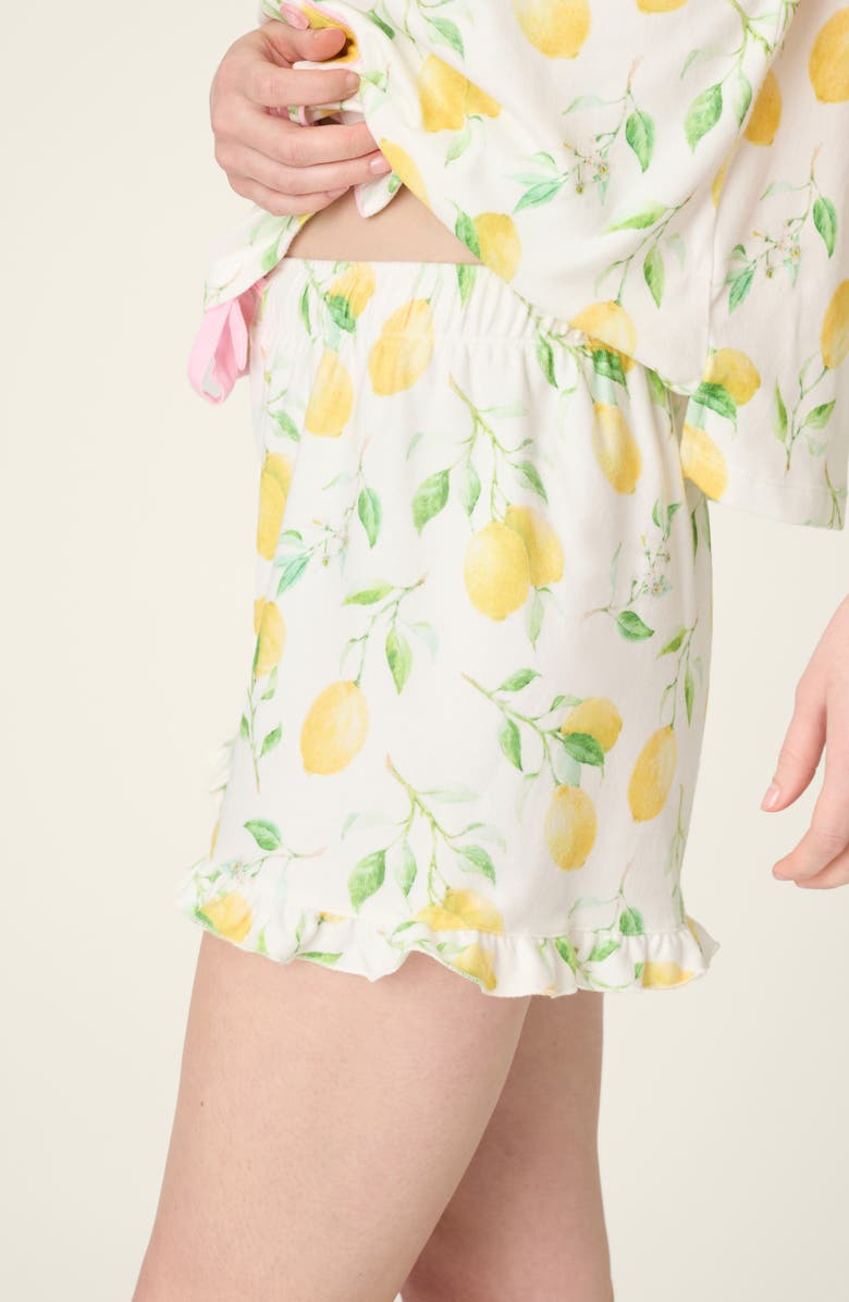 PJ Salvage La Dolce Spritz Jersey Pajama Shorts, Alternate, color, Ivory