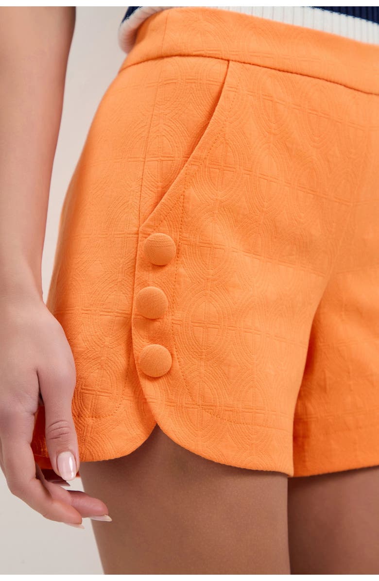 Trina Turk Duomo Button Side Shorts, Alternate, color, Whitewash