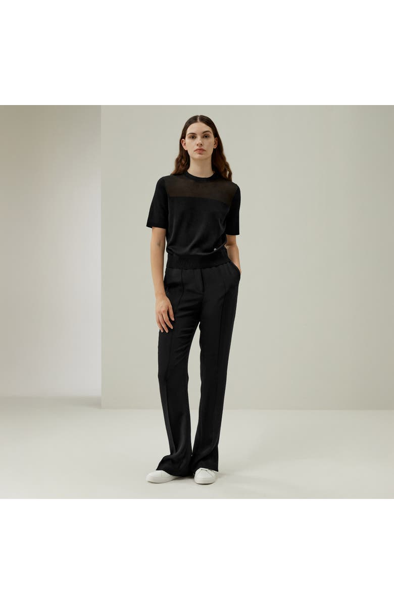 Lilysilk Sophisticated Dual-Knit Silk T-Shirt, Alternate, color, 