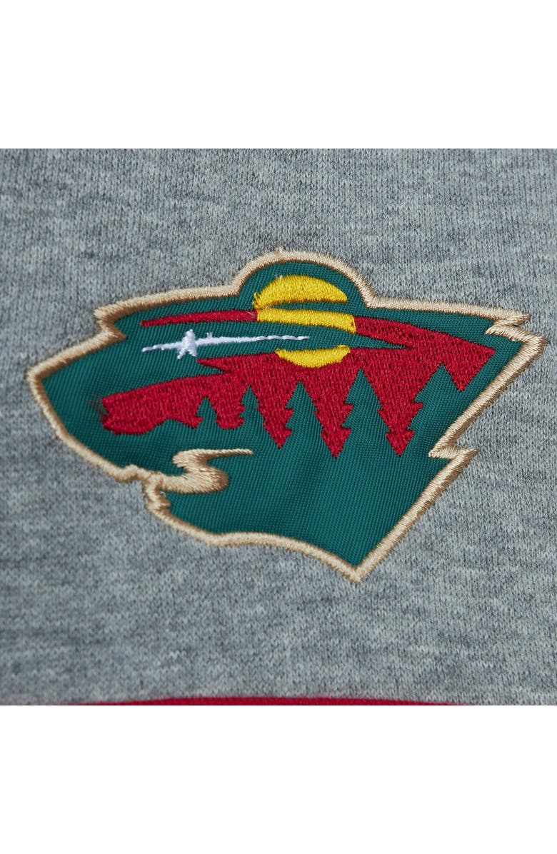 Mitchell & Ness Men's Mitchell & Ness Green/Gray Minnesota Wild Head Coach Pullover Hoodie, Alternate, color, Green