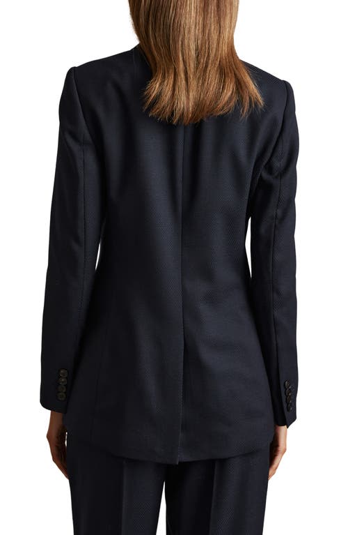 Reiss Hallie Wool Blend Blazer In Blue