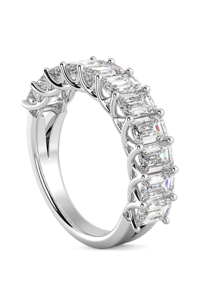 3.60Ct Emerald Diamond U-Prong Wedding Anniversary Ring 14k Gold Lab Grown, Alternate, color, 14k Yellow Gold
