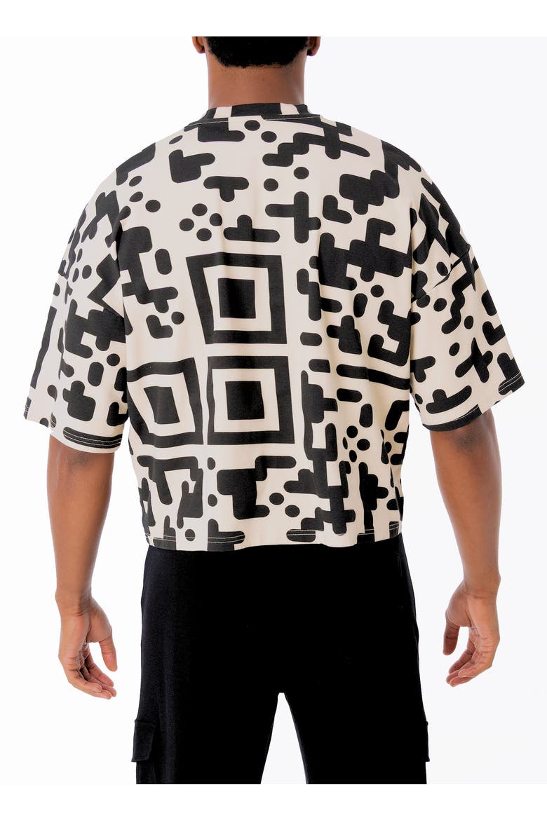 QR Code Cropped Boxed T-shirt, Alternate, color, Black