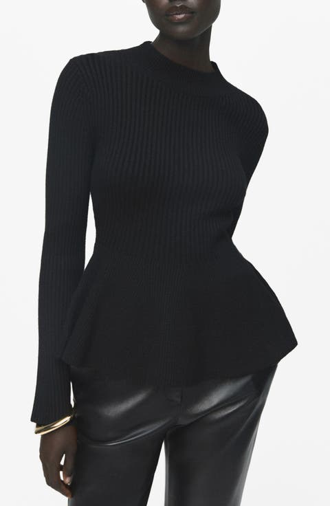 Peplum Rib Sweater (Regular & Plus)