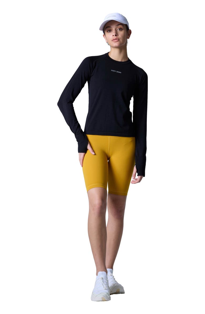 COZY ZERO Tech Merino Classic Fit Long Sleeve Top, Alternate, color, Black