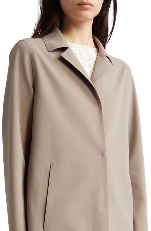 Herno Pef Snap Front Scuba Coat In Taupe