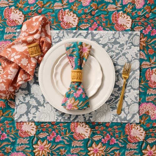 Ten Thousand Villages Stabaka Blockprint Tablecloth In Multi