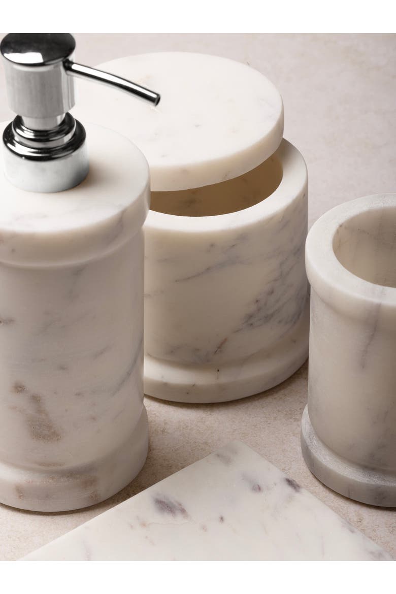 Duval Marble Bath Accessories, Set of 4, Alternate, color, Ivory