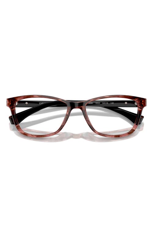 Emporio Armani 54mm Cat Eye Reading Glasses In Brown