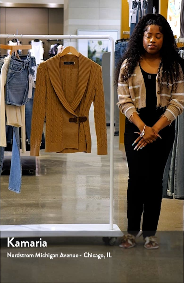 Cable Stitch Cotton Wrap Cardigan, sales video thumbnail