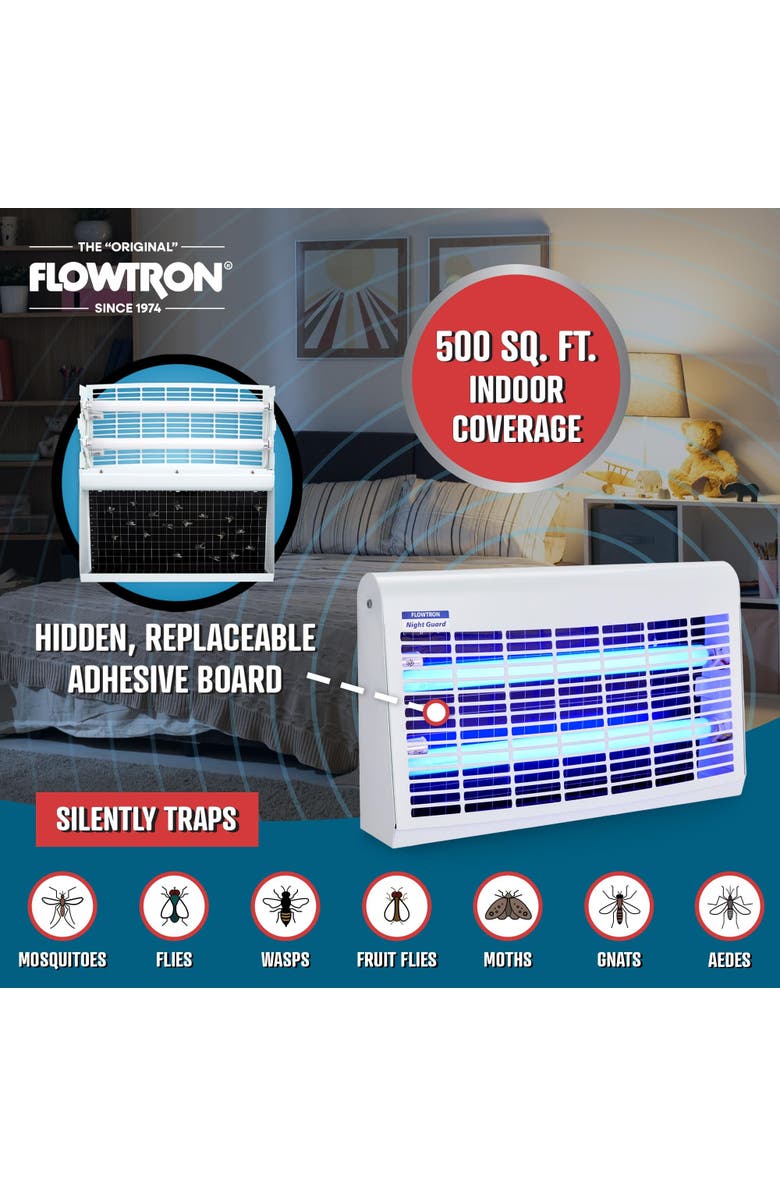 Flowtron Portable Indoor Fly Trap, 30W, Dual Lure Electric Insect Killer, 500 Sq Ft Coverage, Alternate, color, 
