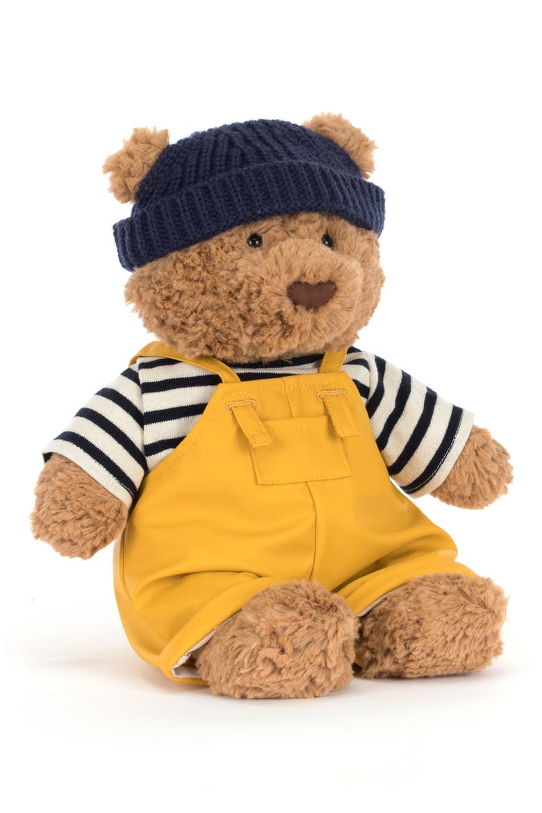 Bartholomew Bear Seafarer Outfit Medium Plushie, Alternate, color, BROWN MULTI