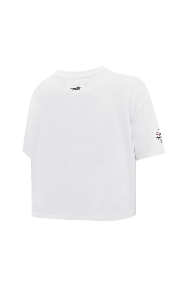 PRO STANDARD Women's Pro Standard White Washington Capitals Boxy Script Tail Cropped T-Shirt, Alternate, color, White