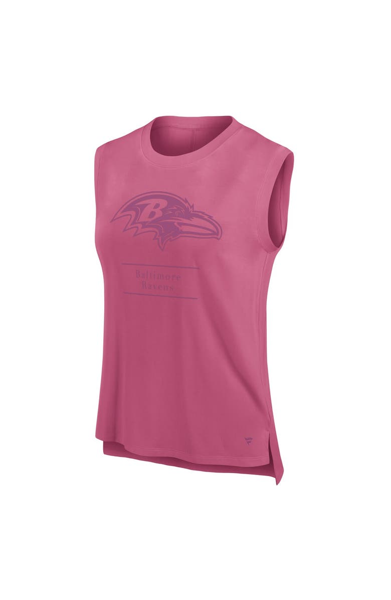FANATICS Women's Fanatics Pink Baltimore Ravens Studio Embrace Tank Top, Alternate, color, Pink