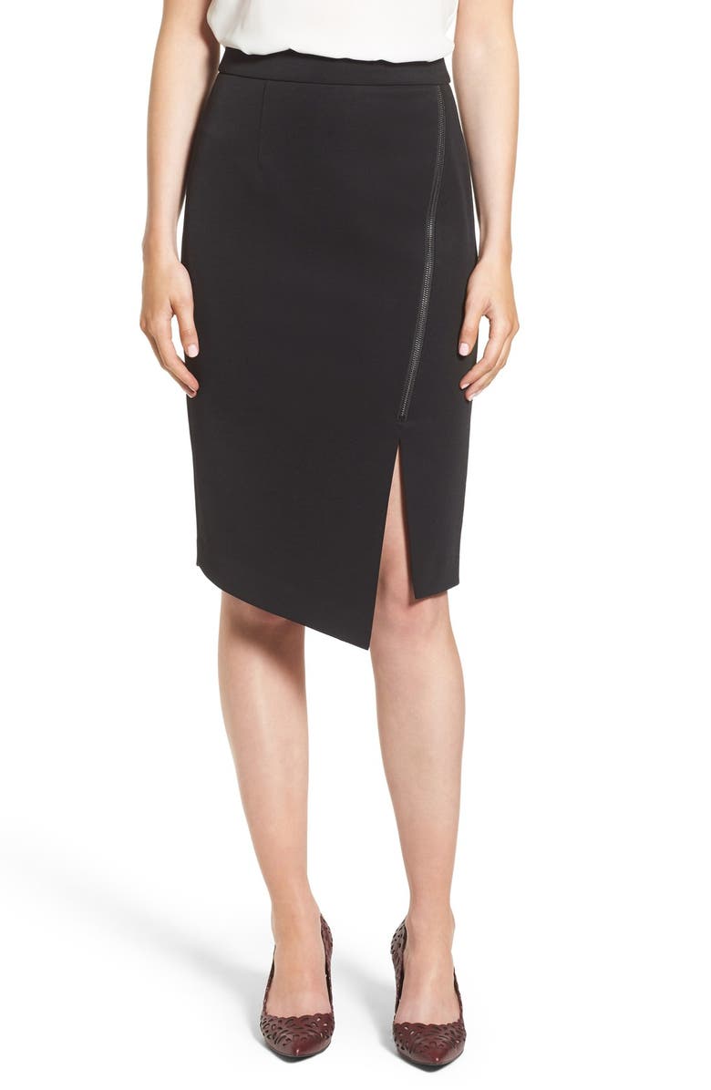 Halogen<sup>®</sup> Asymmetrical Zip Pencil Skirt, Main, color, 