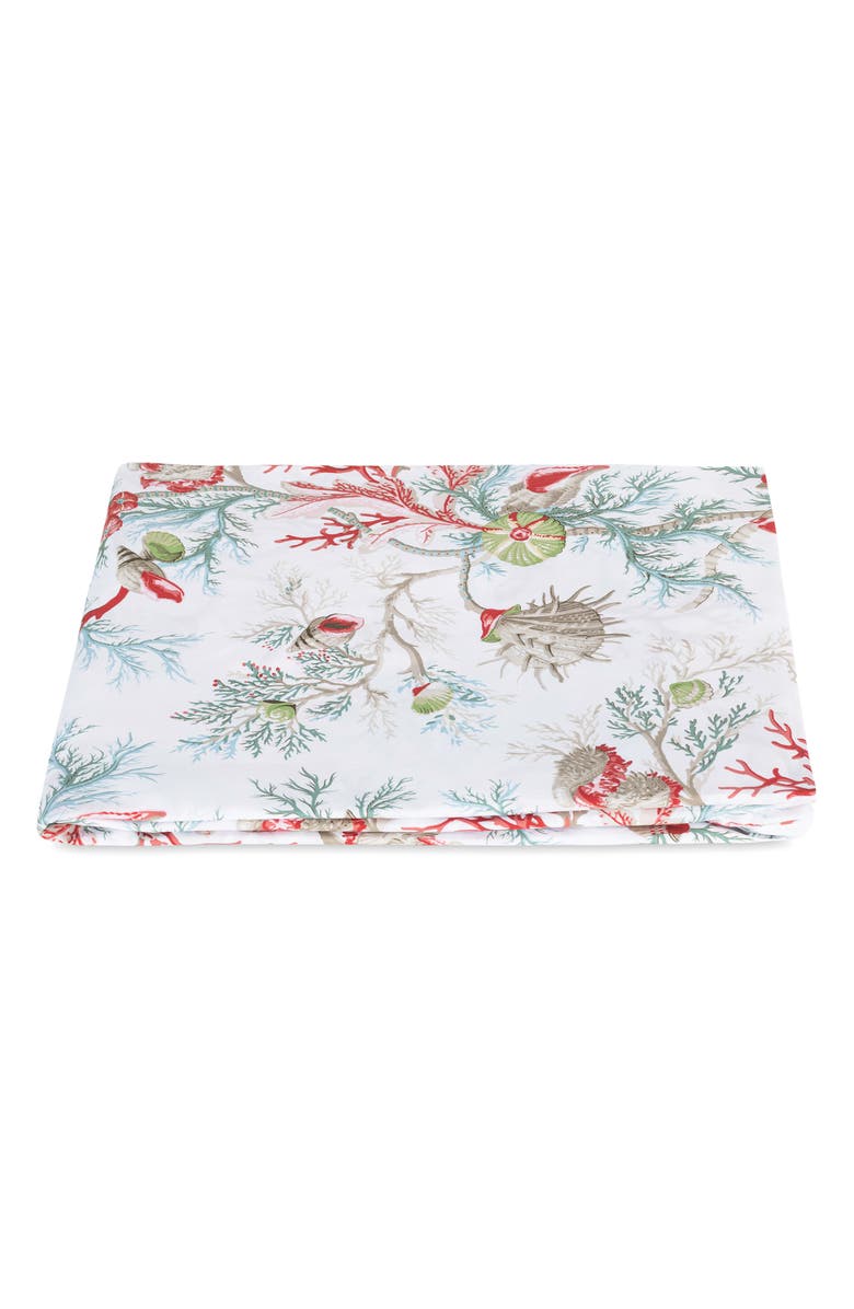 Matouk Del Tesoro Fitted Sheet, Main, color, Coral