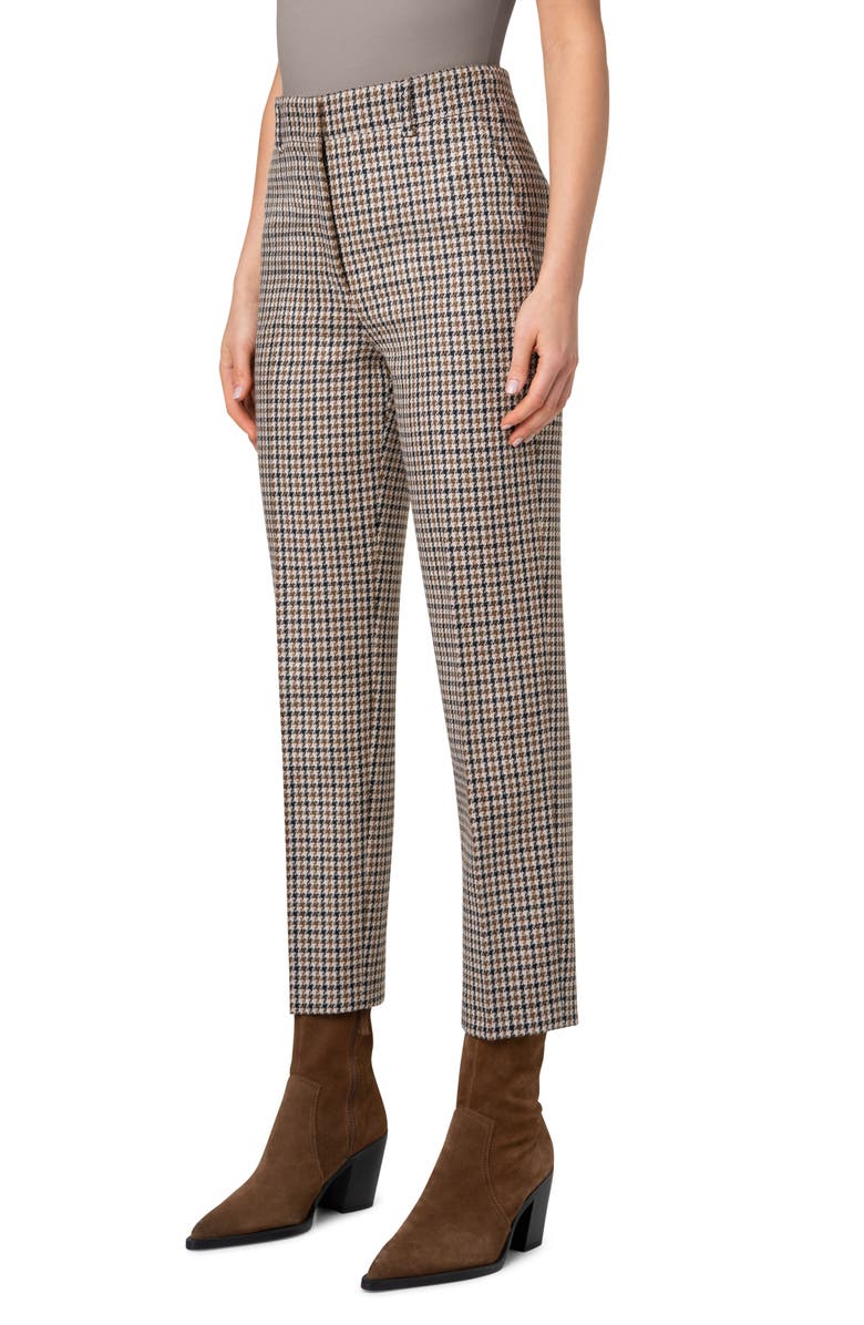 Akris punto Feryn Houndstooth Shetland Tweed Wool Ankle Pants, Alternate, color,
