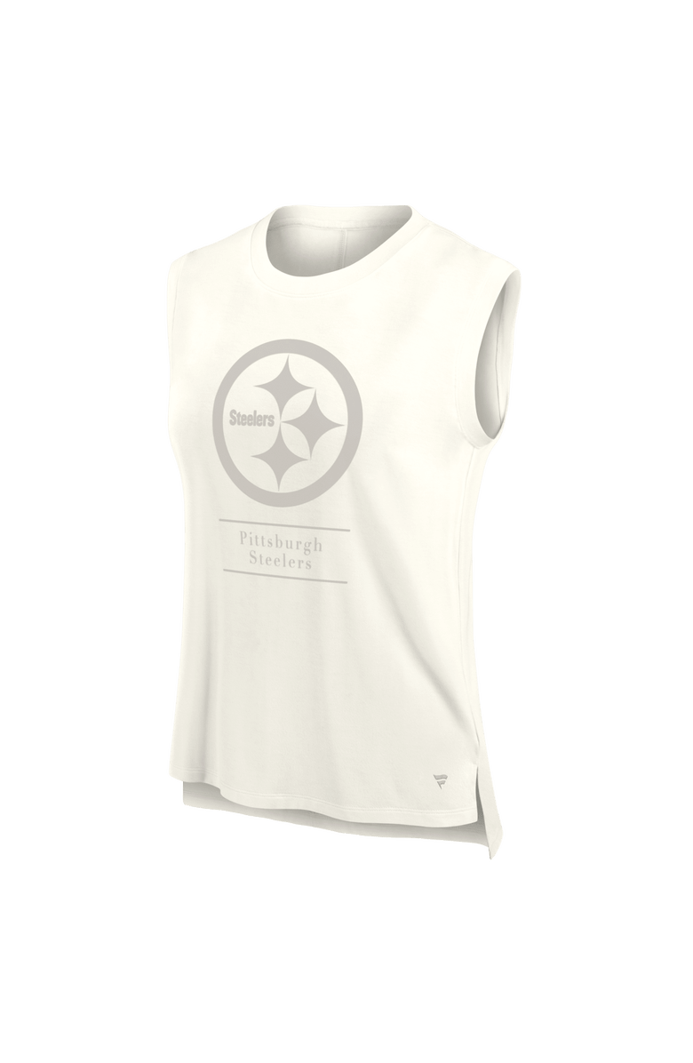 FANATICS Women's Fanatics Cream Pittsburgh Steelers Studio Embrace Tank Top, Alternate, color, Cream