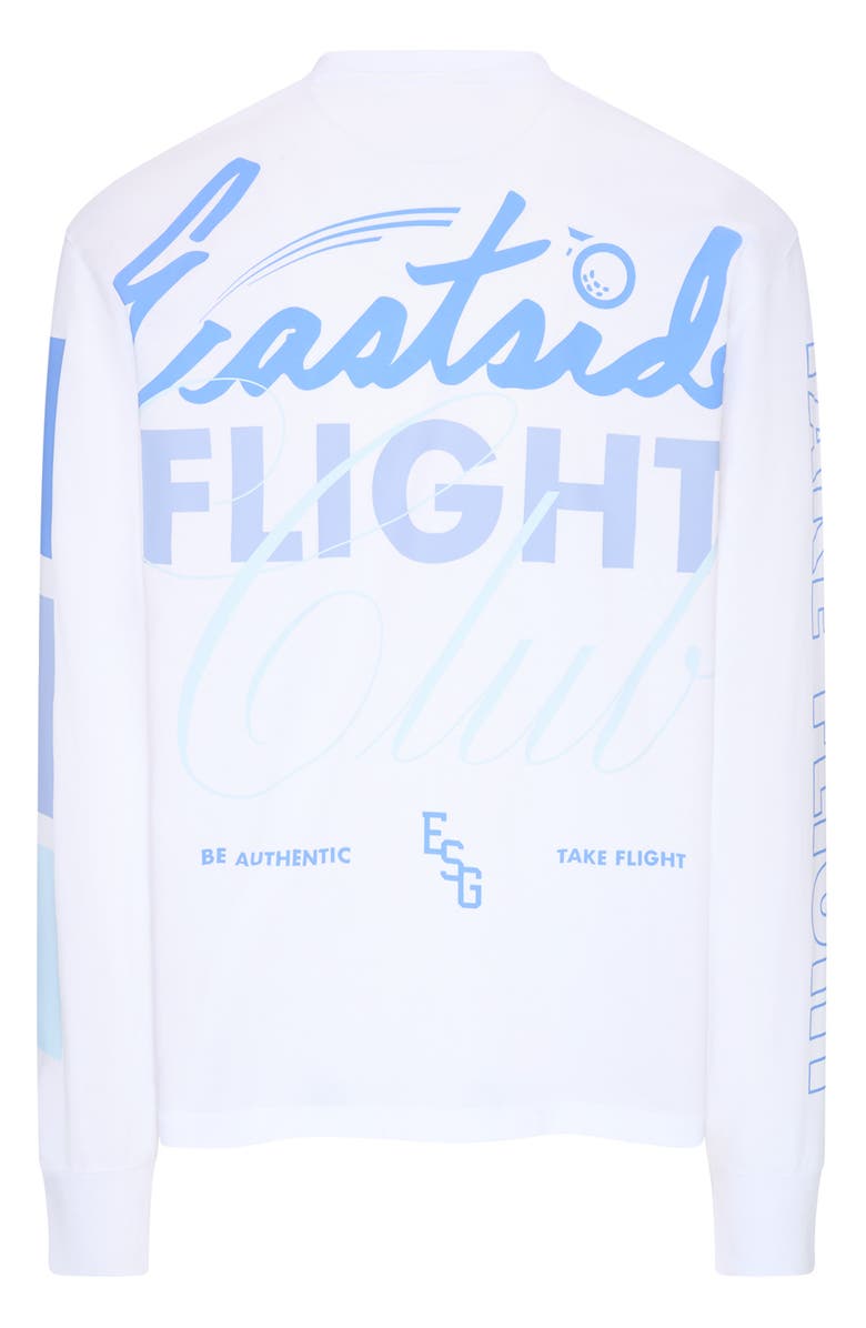 Eastside Golf Flight Club Long Sleeve Graphic T-Shirt, Alternate, color, Bright White