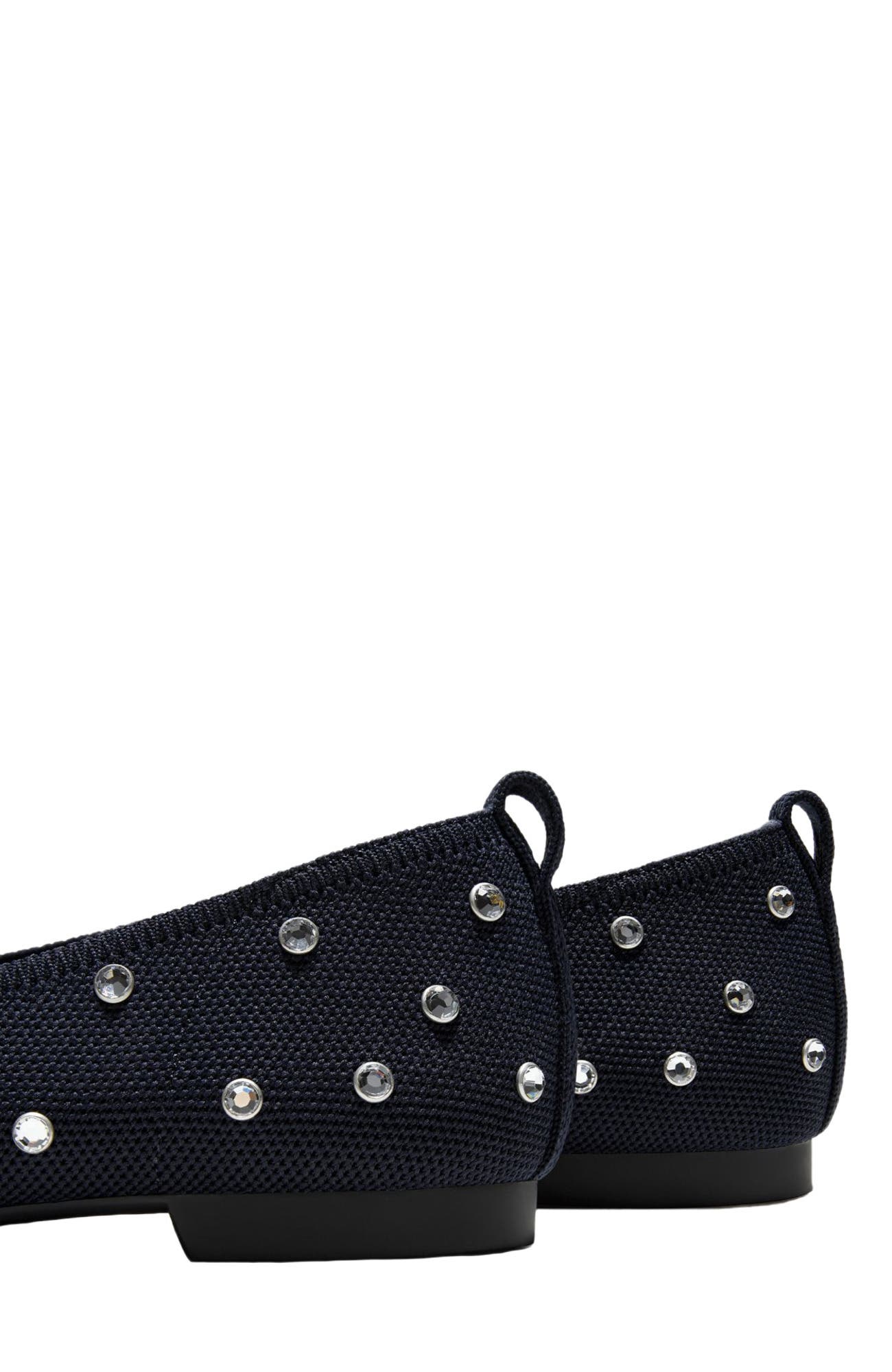 VIVAIA Mini Square-Toe Flats, Alternate, color, Navy Rhinestone