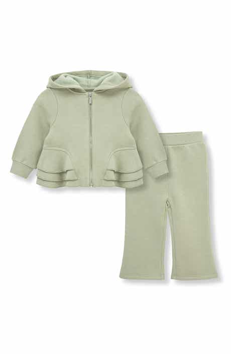 Habitual Kids Ruffle Trim Hoodie & Sweatpants Set