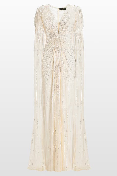 Goldfinger Sequin-Embellished Maxi Dress