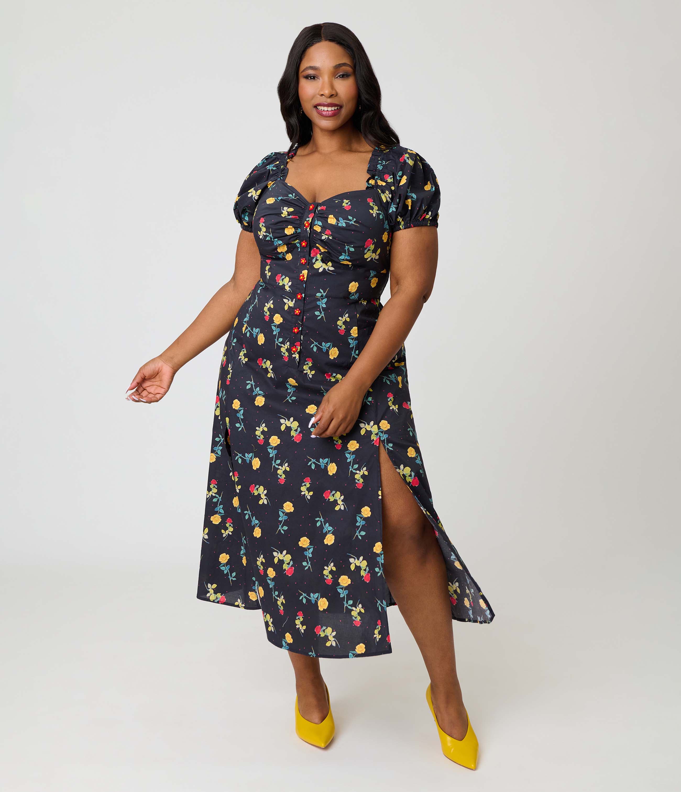 Black Floral Print