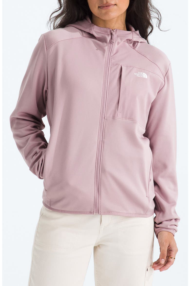 Performance Fleece Full Zip Hoodie Jacket, Main, color, METAL PINK