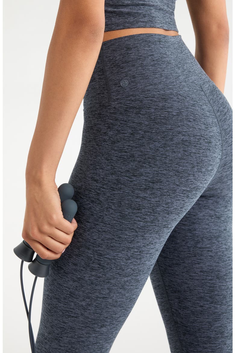 Renew Mélange High Waist Leggings, Alternate, color, NAVY ARMADA MELANGE