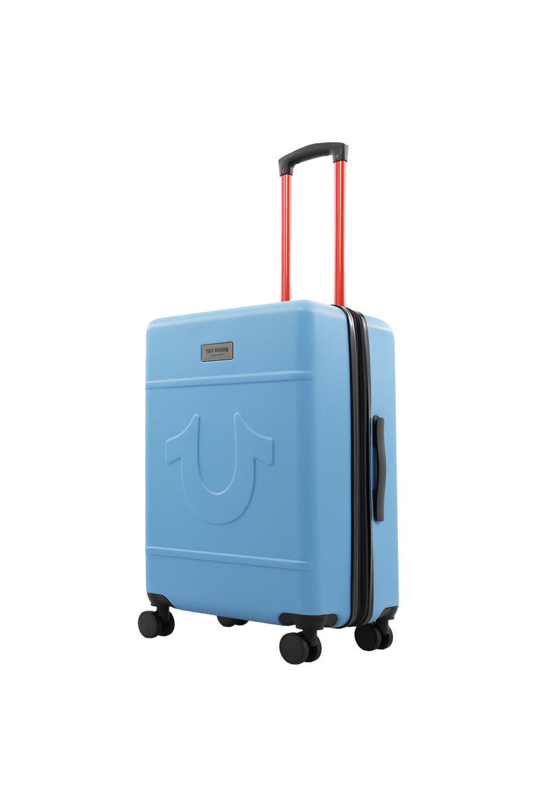 Molded U 26.5" Expandable Hardside Spinner Luggage, Main, color, BLUE