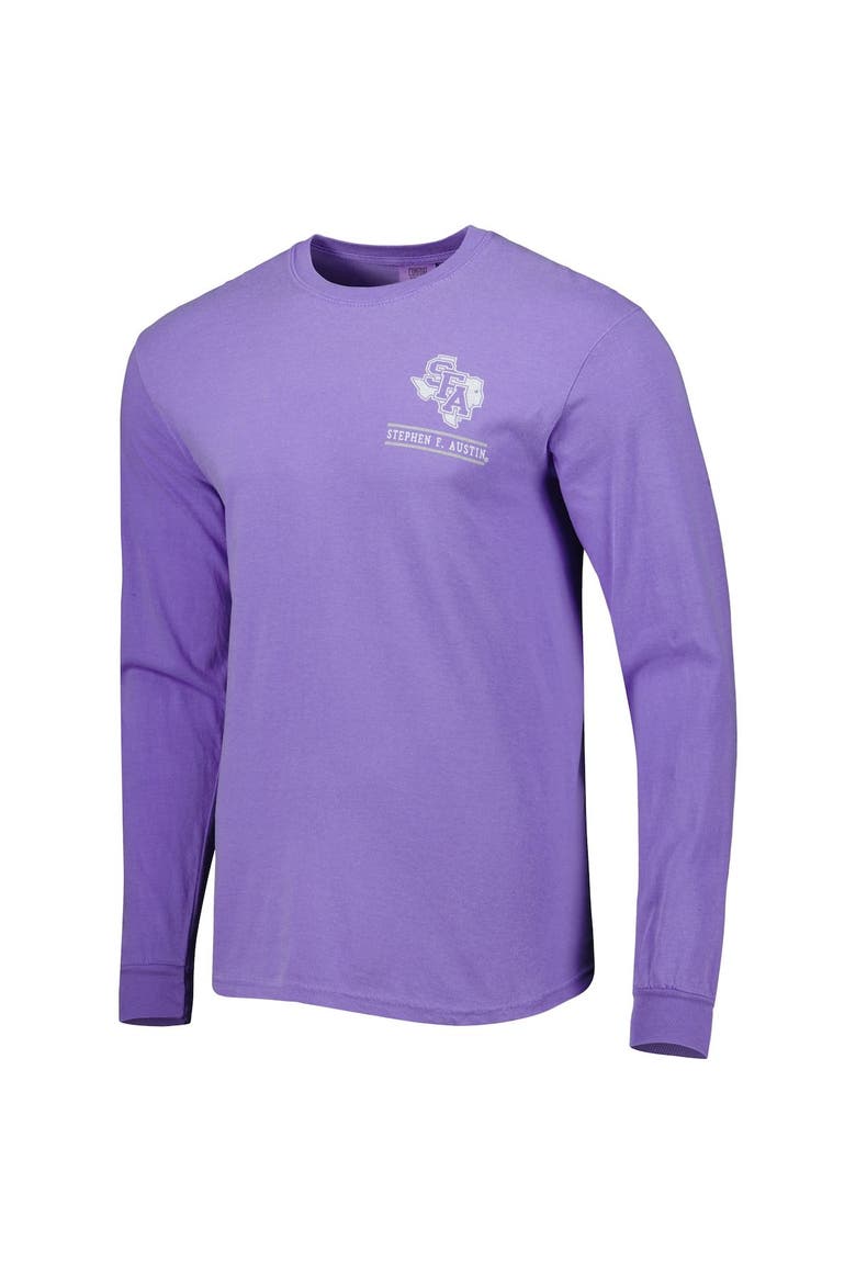 Men's Purple Stephen F Austin Lumberjacks Circle Campus Scene Long Sleeve T-Shirt, Alternate, color, Purple