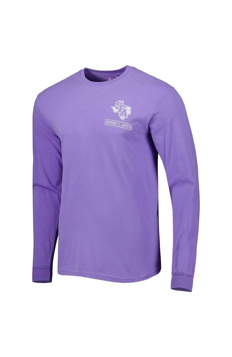 IMAGE ONE Men's Purple Stephen F Austin Lumberjacks Circle Campus Scene Long Sleeve T-Shirt, Alternate, color, 